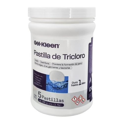 Pastillas de Tricloro Gel Kleen - Elimina Algas y Sarro