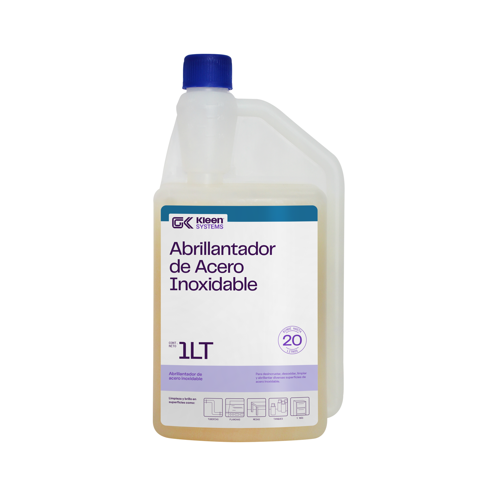 Abrillantador de Acero Inoxidable Gel Kleen 1L