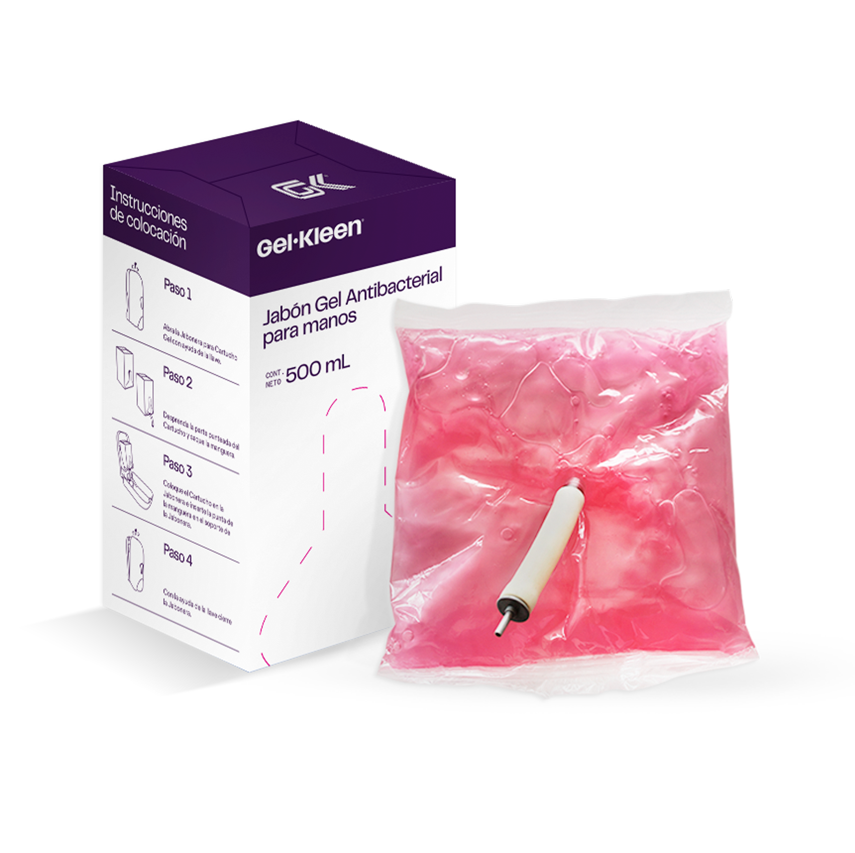 Cartucho Homologado Gel Kleen Jazmín - Antibacterial